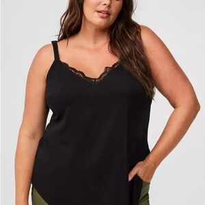 Torrid Black Lace Trim Camisole